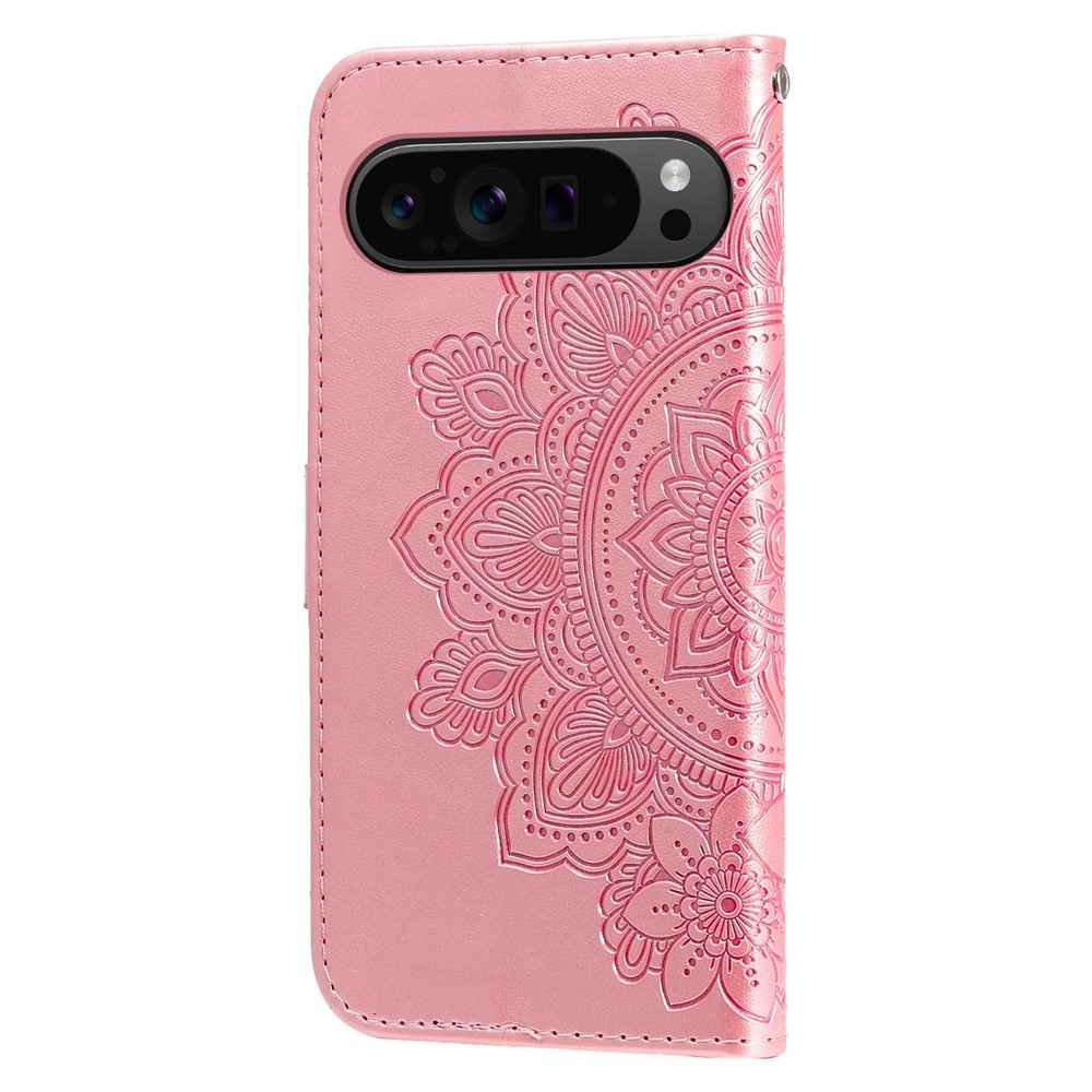 Mandala knížkové pouzdro na Google Pixel 10 Pro XL/Pixel 9 Pro XL - růžové