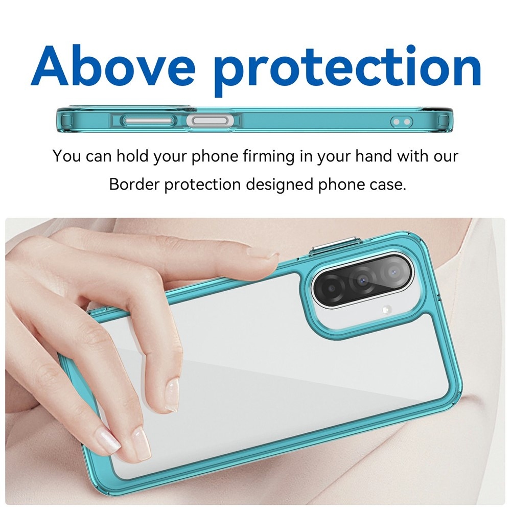 Gelový obal s pevnými zády na Samsung Galaxy A17 5G - světlemodrý