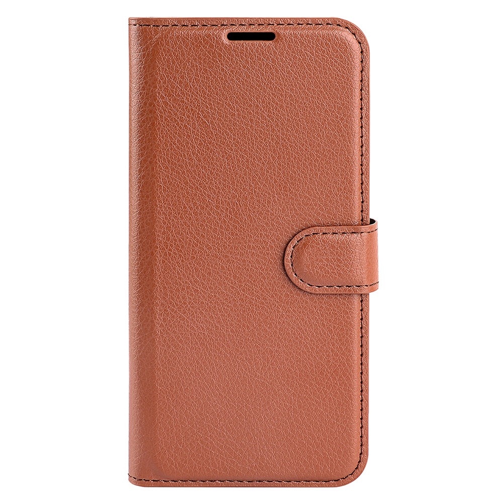 Litchi knížkové pouzdro na Xiaomi 14 Ultra - hnědé