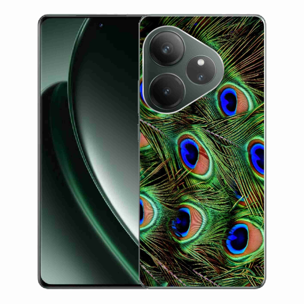 Gelový kryt mmCase na Realme GT 6 5G/GT 6T 5G - paví peří