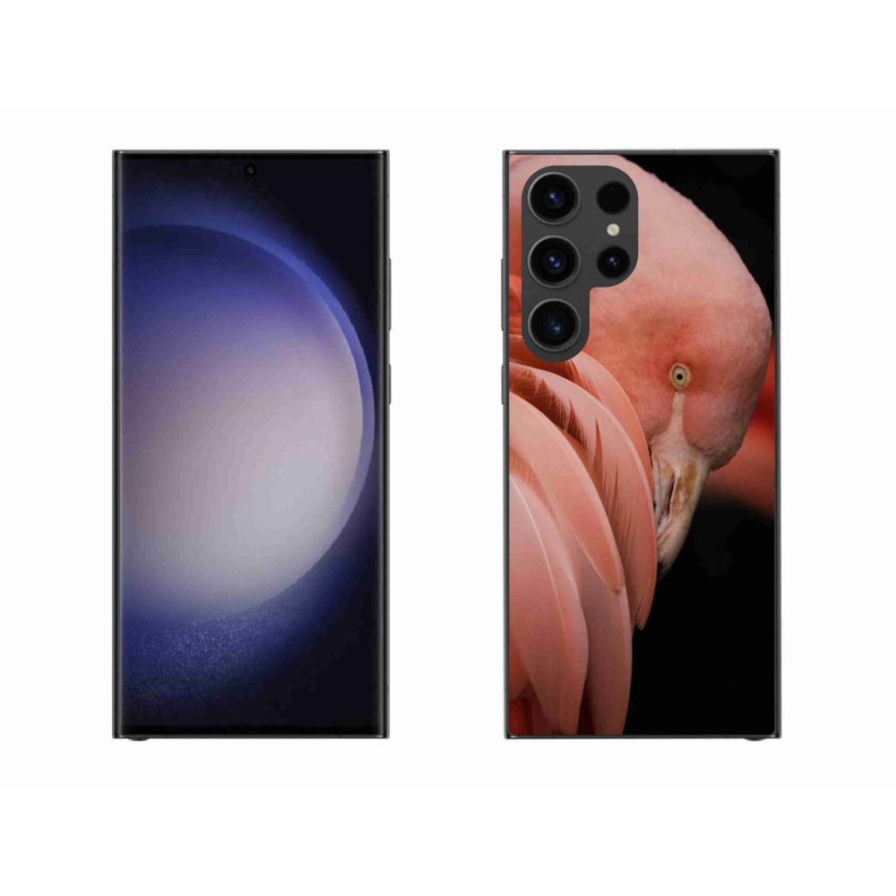 Gelový kryt mmCase na Samsung Galaxy S23 Ultra 5G - plameňák 3