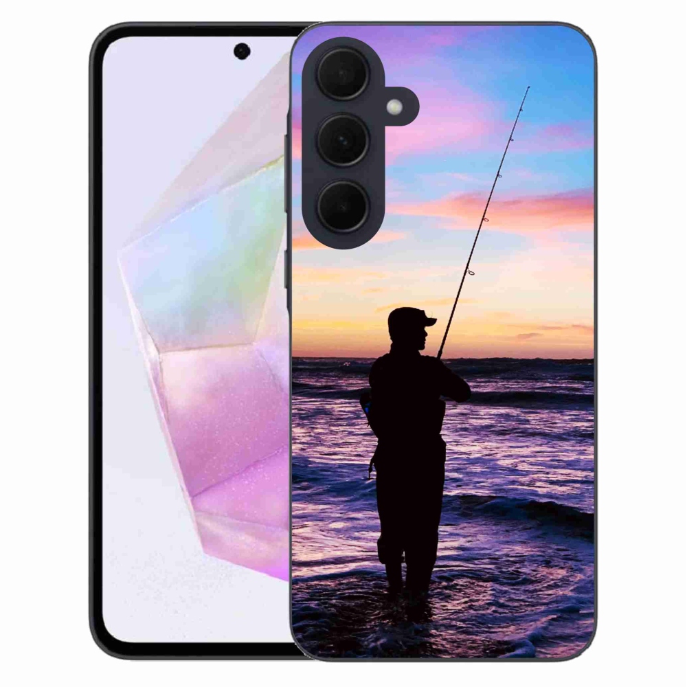 Gelový kryt mmCase na Samsung Galaxy A35 5G - rybaření 1