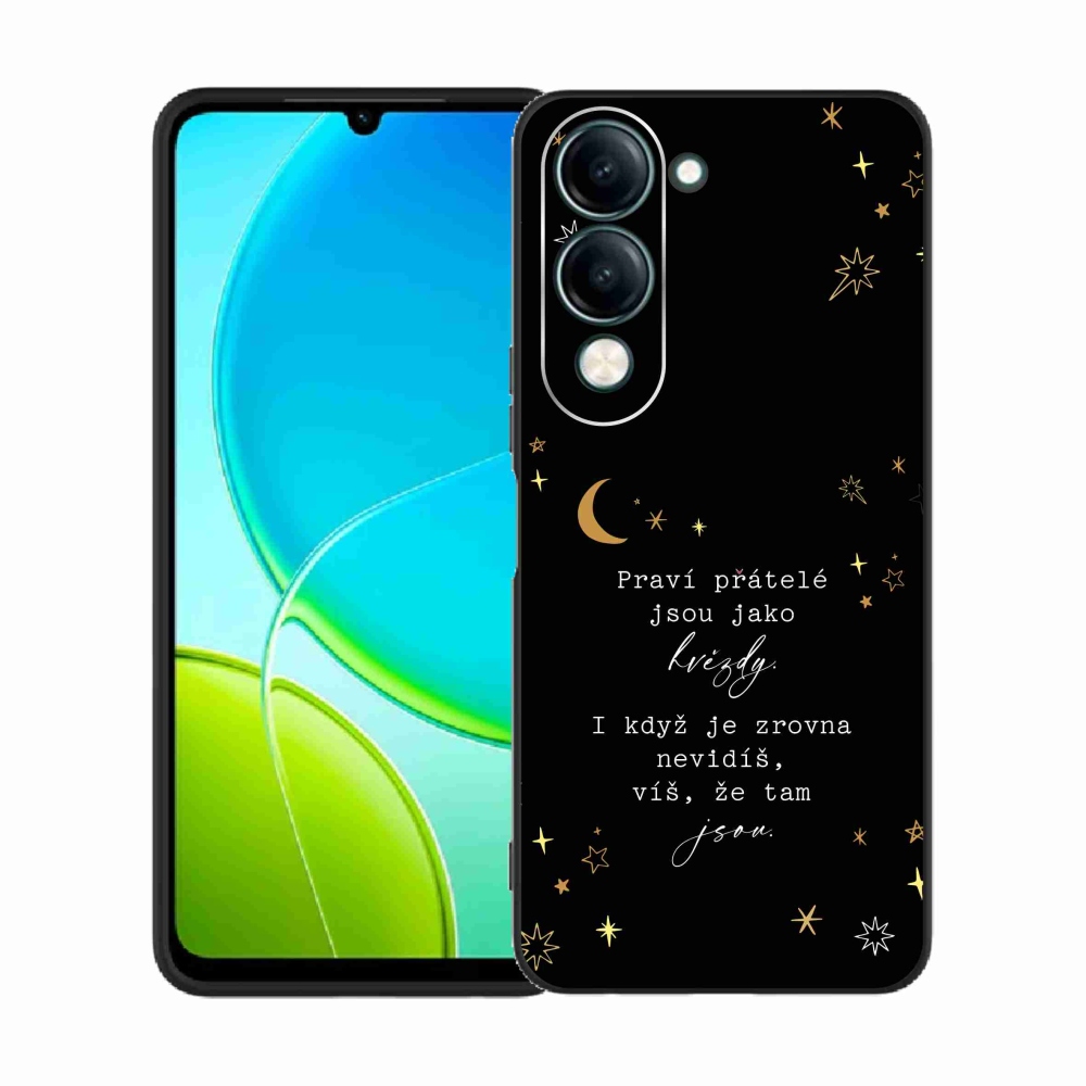 Gelový kryt mmCase na Vivo Y29s 5G - citát 6 černé pozadí