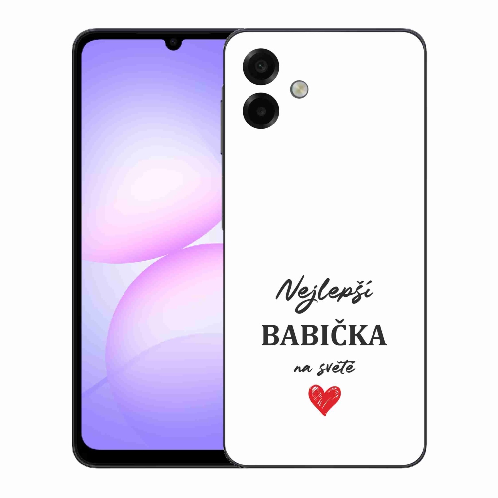 Gelový kryt mmCase na Samsung Galaxy A07 4G - nejlepší babička 1 bílé pozadí