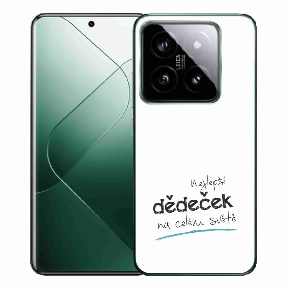 Gelový kryt mmCase na Xiaomi 14 Pro - nejlepší dědeček 3 bílé pozadí