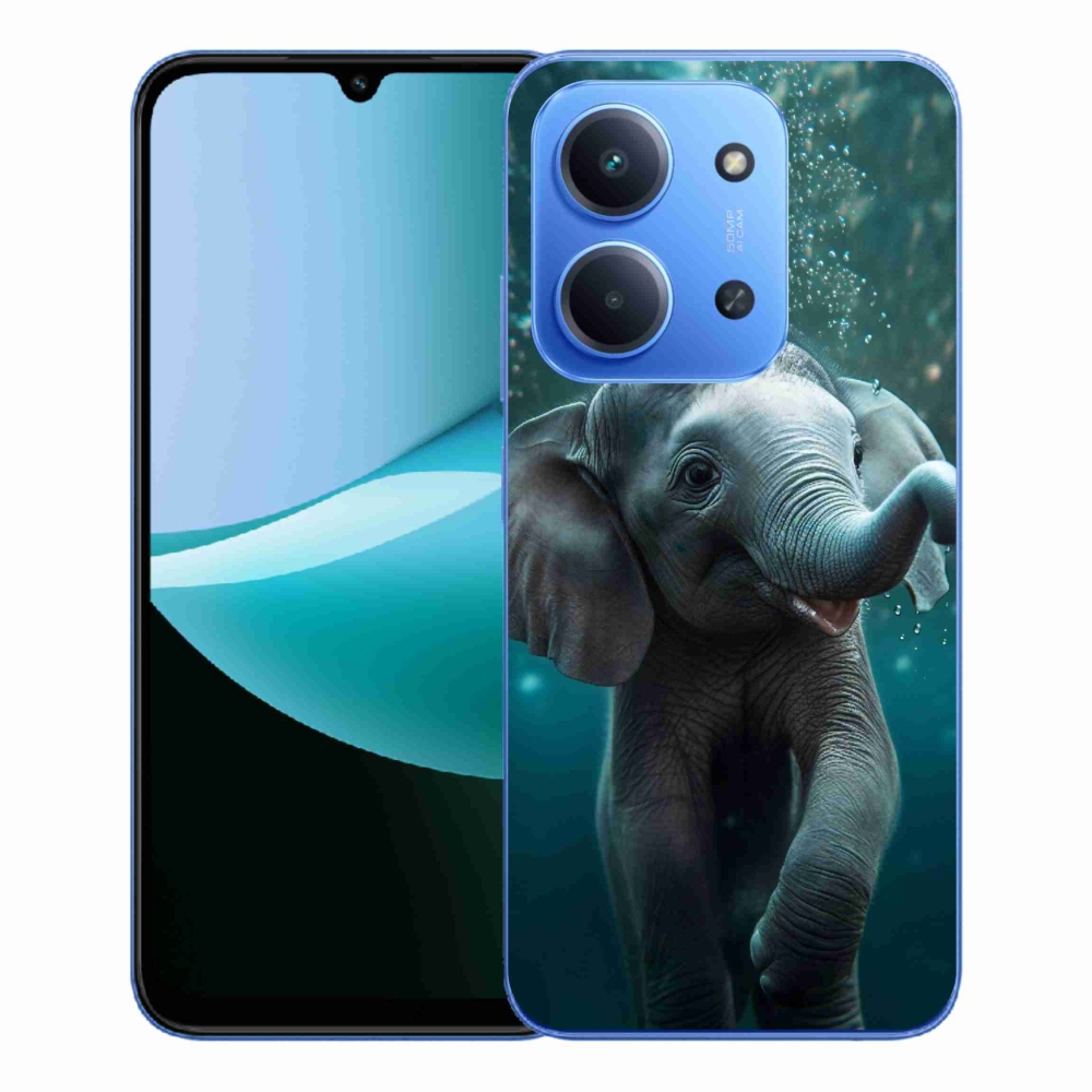 Gelový kryt mmCase na Xiaomi Redmi 15C 4G/5G (173mm) - slůně pod vodou
