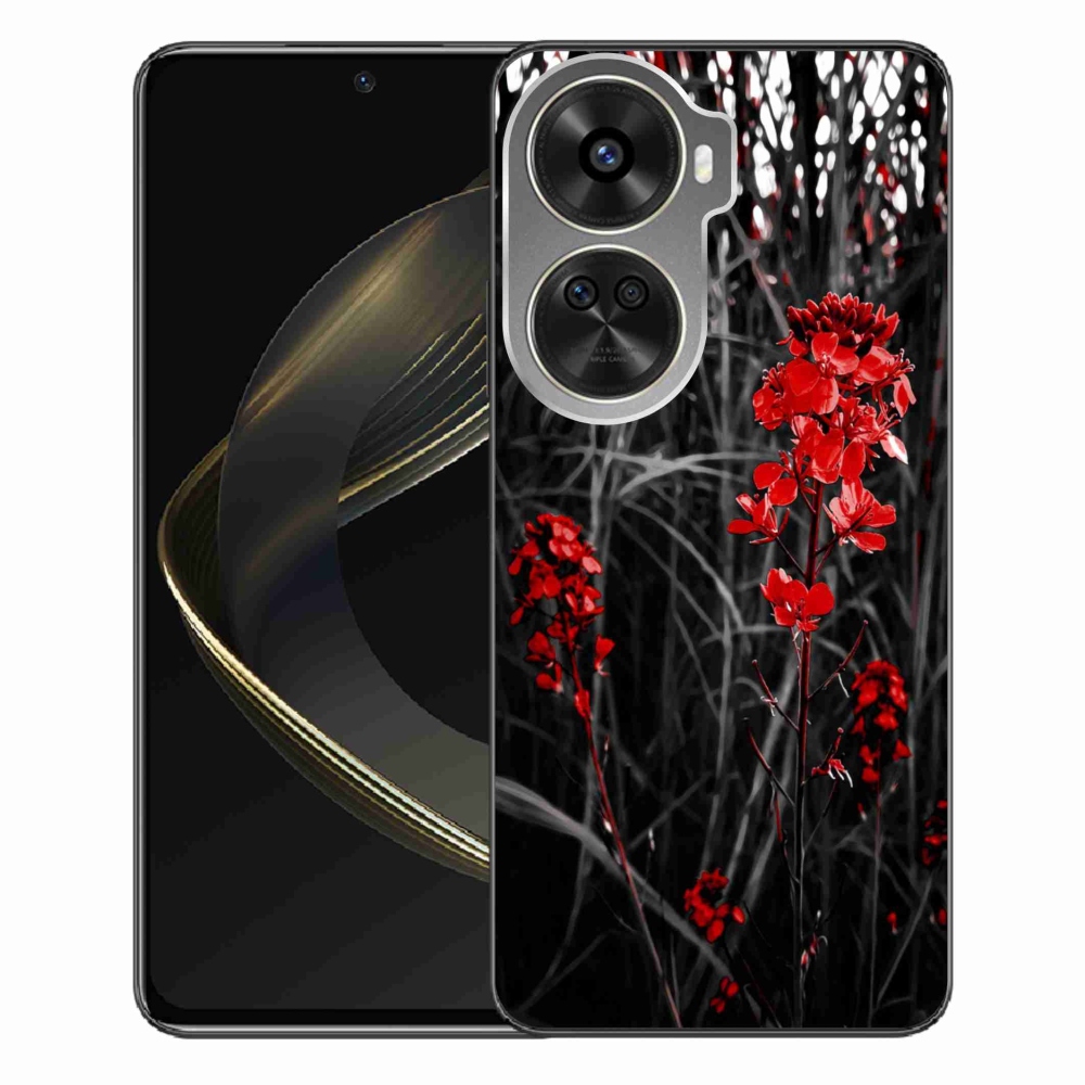 Gelový kryt mmCase na Huawei Nova 12 SE - červená rostlina