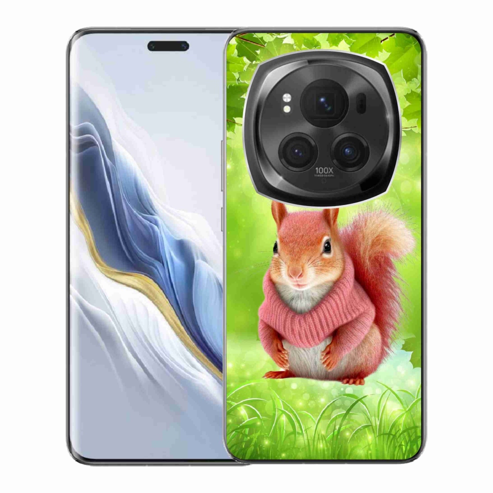 Gelový kryt mmCase na Honor Magic 6 Pro 5G - veverka ve svetru