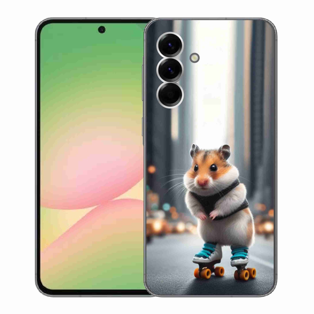 Gelový kryt mmCase na Samsung Galaxy A56 5G - křeček na bruslích