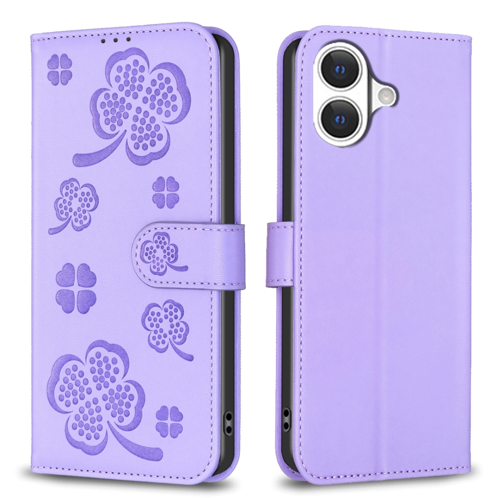 Clover knížkové pouzdro na iPhone 17 - fialové