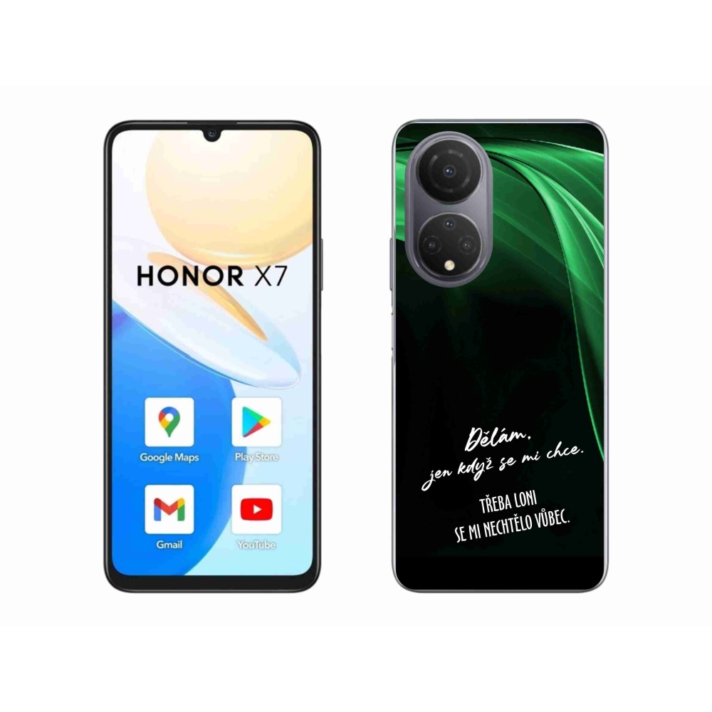 Gelový kryt mmCase na Honor X7 - vtipný text 12 černé pozadí