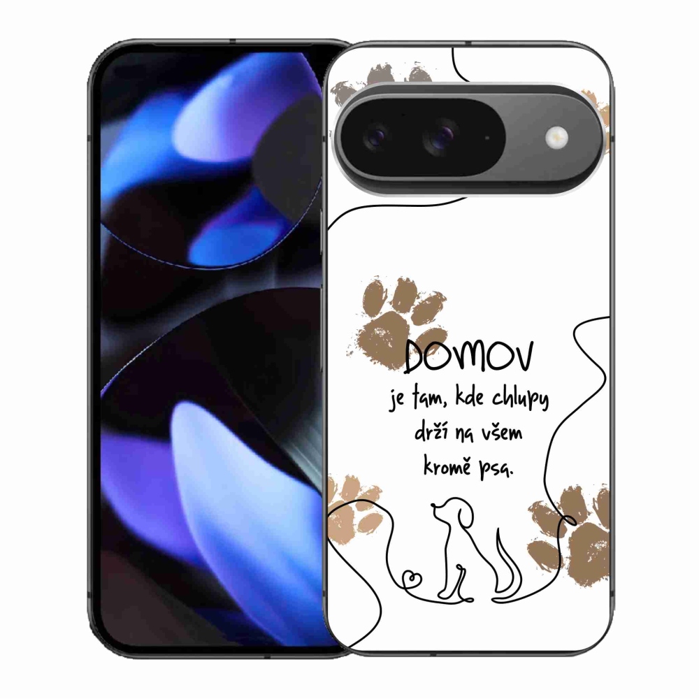 Gelový kryt mmCase na Google Pixel 9/9 Pro - psí motiv bílé pozadí