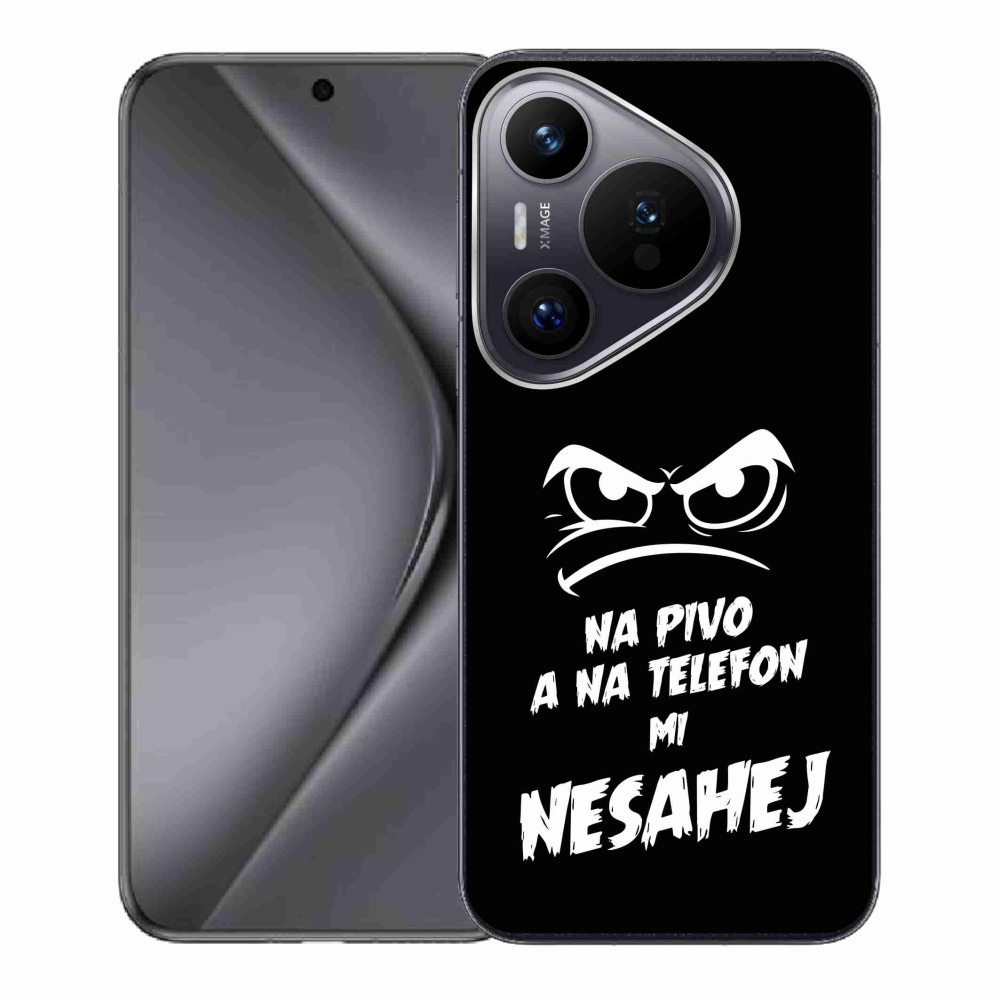 Gelový kryt mmCase na Huawei Pura 70 - pivní motiv 2 černé pozadí