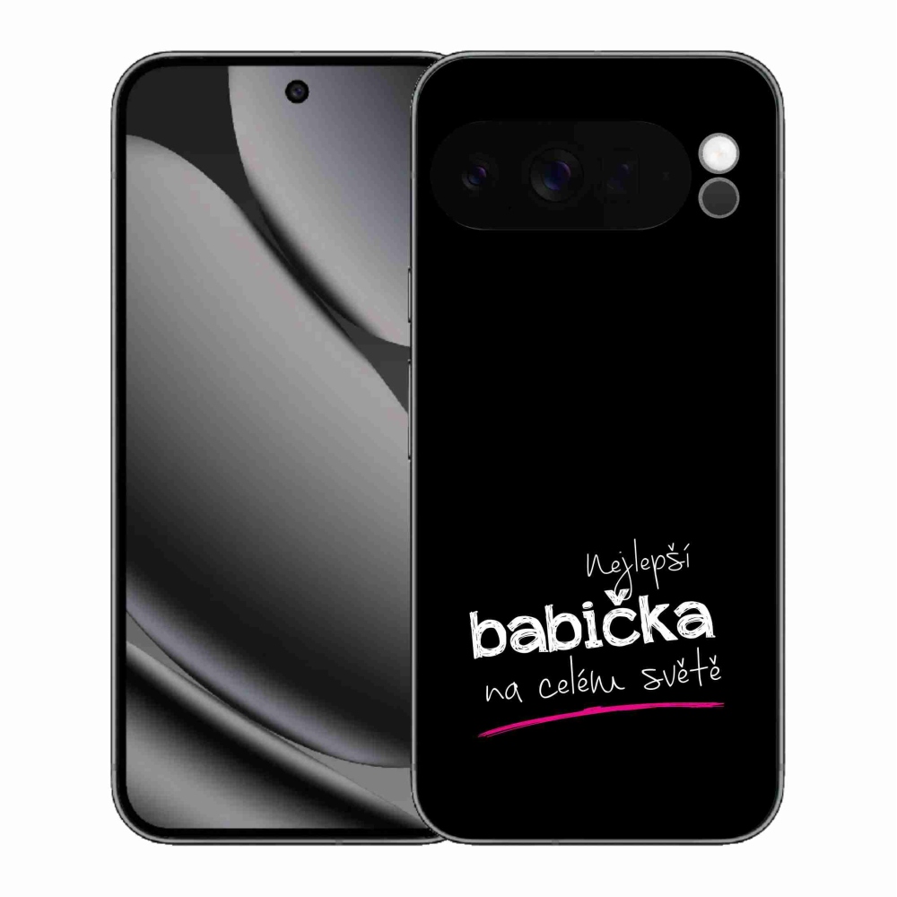 Gelový kryt mmCase na Google Pixel 10 Pro XL - nejlepší babička 4 černé pozadí