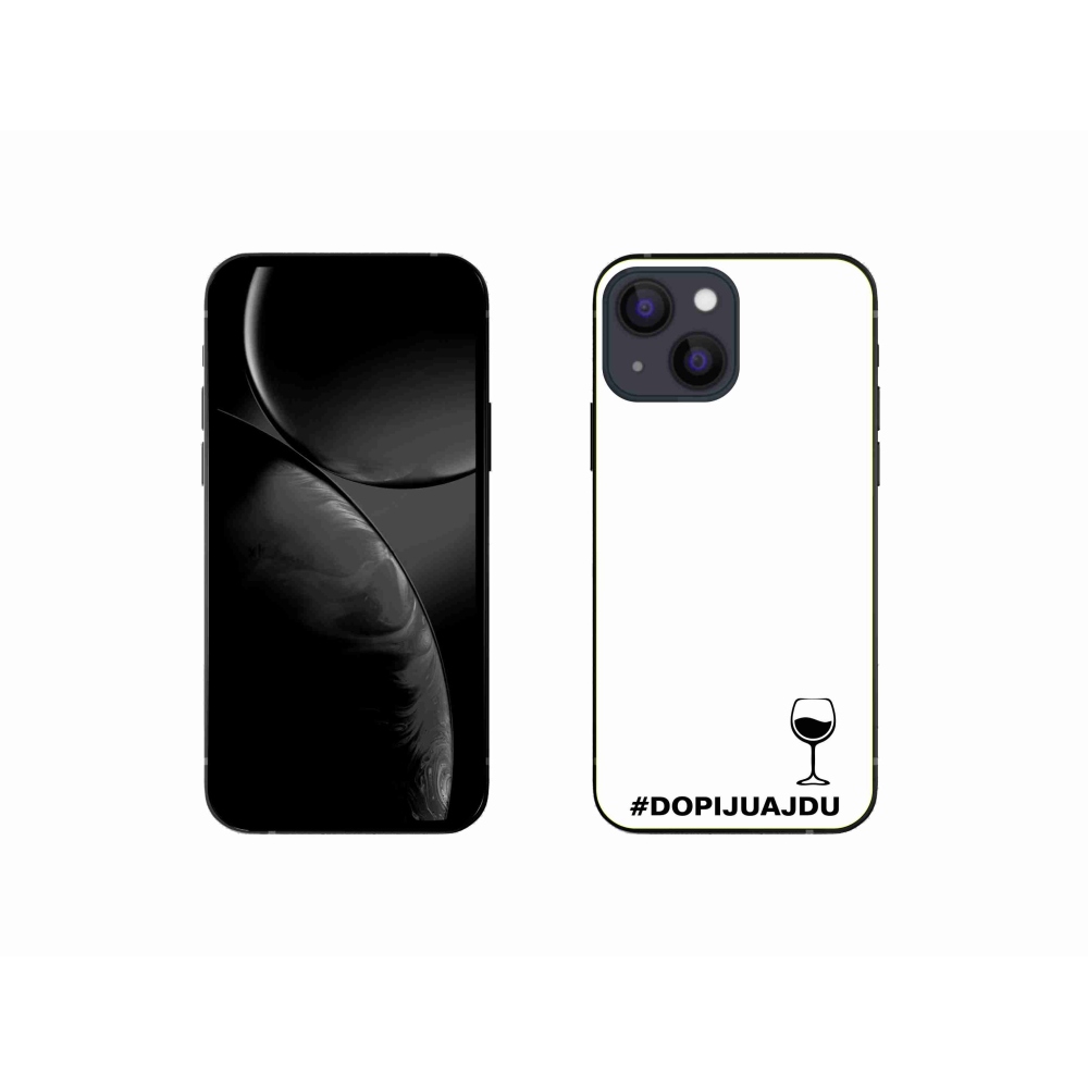 Gelový kryt mmCase na iPhone 13 mini 5.4 - vinný motiv bílé pozadí