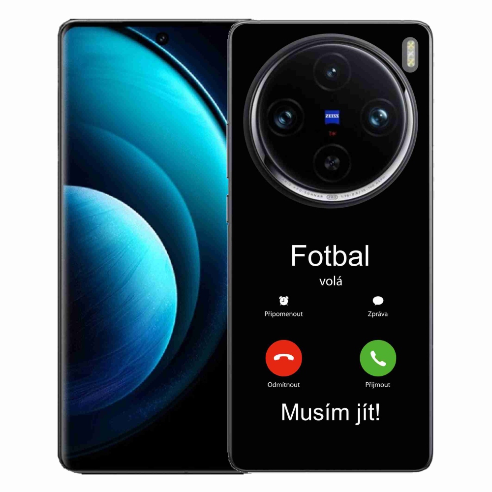 Gelový kryt mmCase na Vivo X100 Pro 5G - fotbal volá černé pozadí