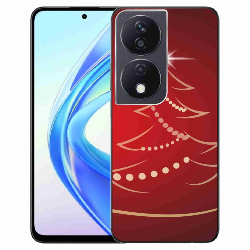 Gelový kryt mmCase na Honor X7b/Honor 90 Smart - kreslený vánoční stromek