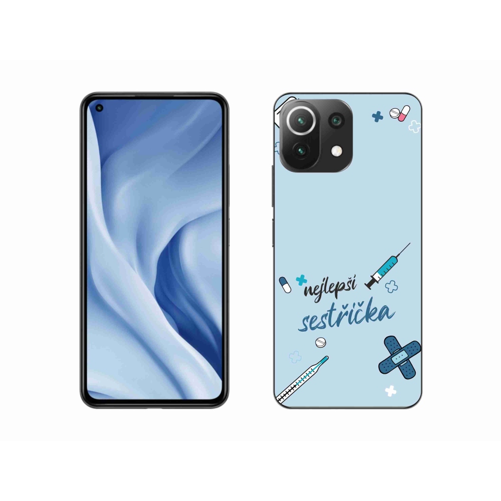 Gelový kryt mmCase na Xiaomi 11 Lite 5G NE - nejlepší sestřička modré pozadí