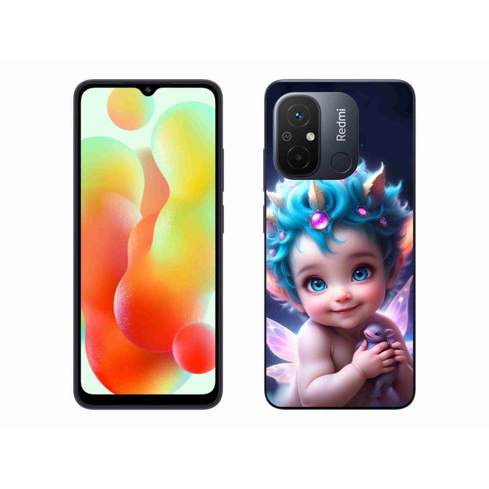 Gelový kryt mmCase na Xiaomi Redmi 12C - dítě s motýlími křídly