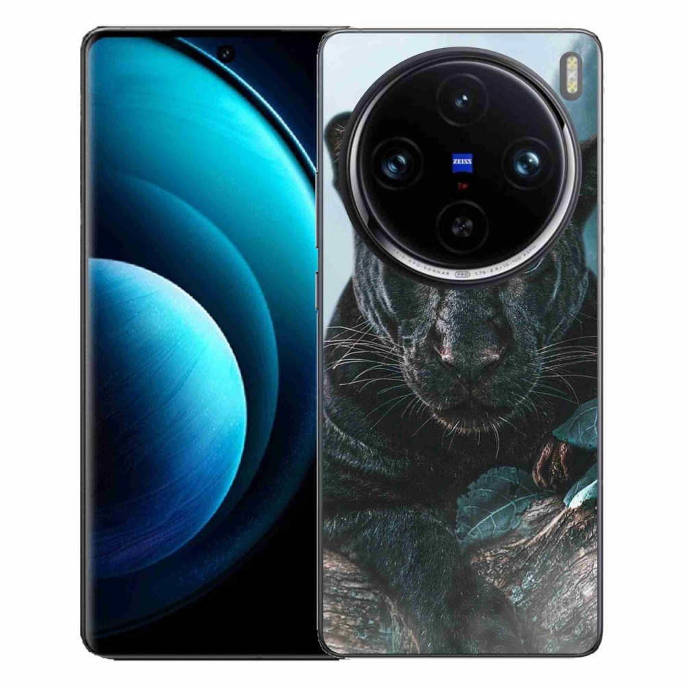 Gelový kryt mmCase na Vivo X100 Pro 5G - černý panter