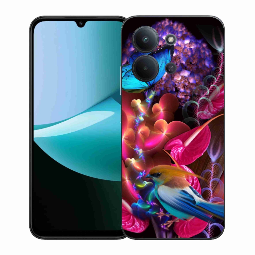 Gelový kryt mmCase na Xiaomi Redmi 15C 4G (171mm)/Poco C85 4G (171mm) - barevné květiny
