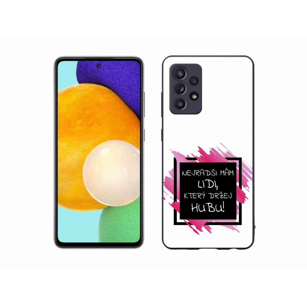 Gelový kryt mmCase na Samsung Galaxy A52s 5G - vtipný text 7 černobílé pozadí