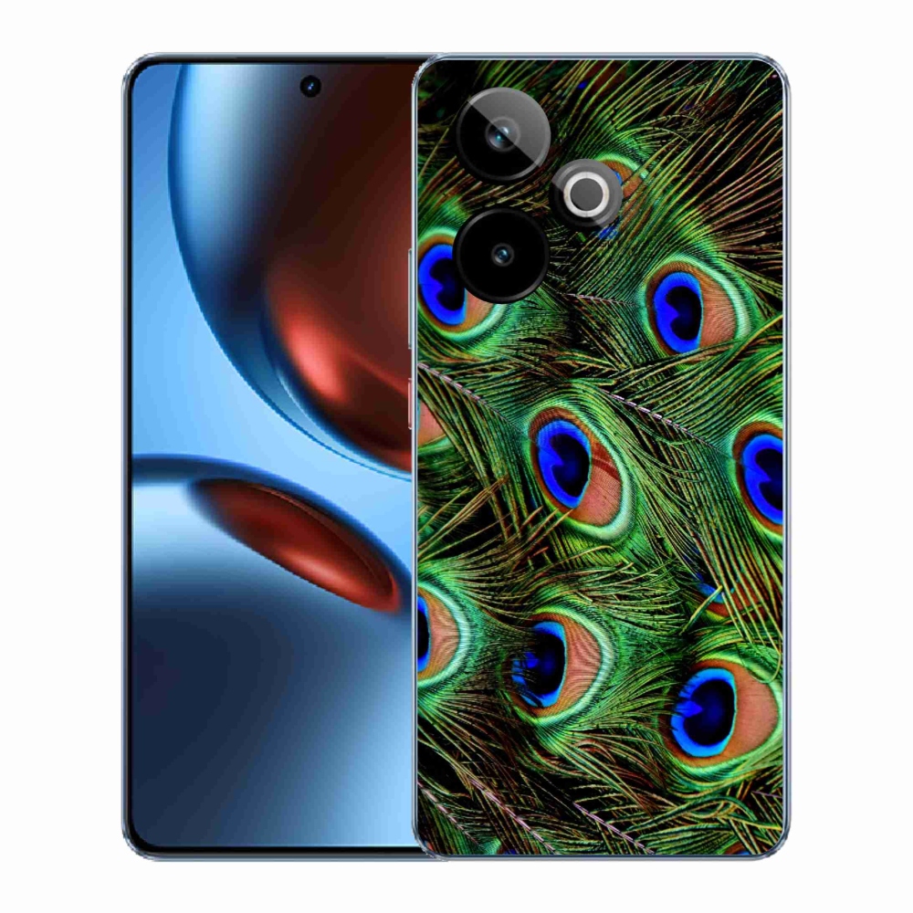 Gelový kryt mmCase na Realme GT 7 5G/GT 7T 5G - paví peří