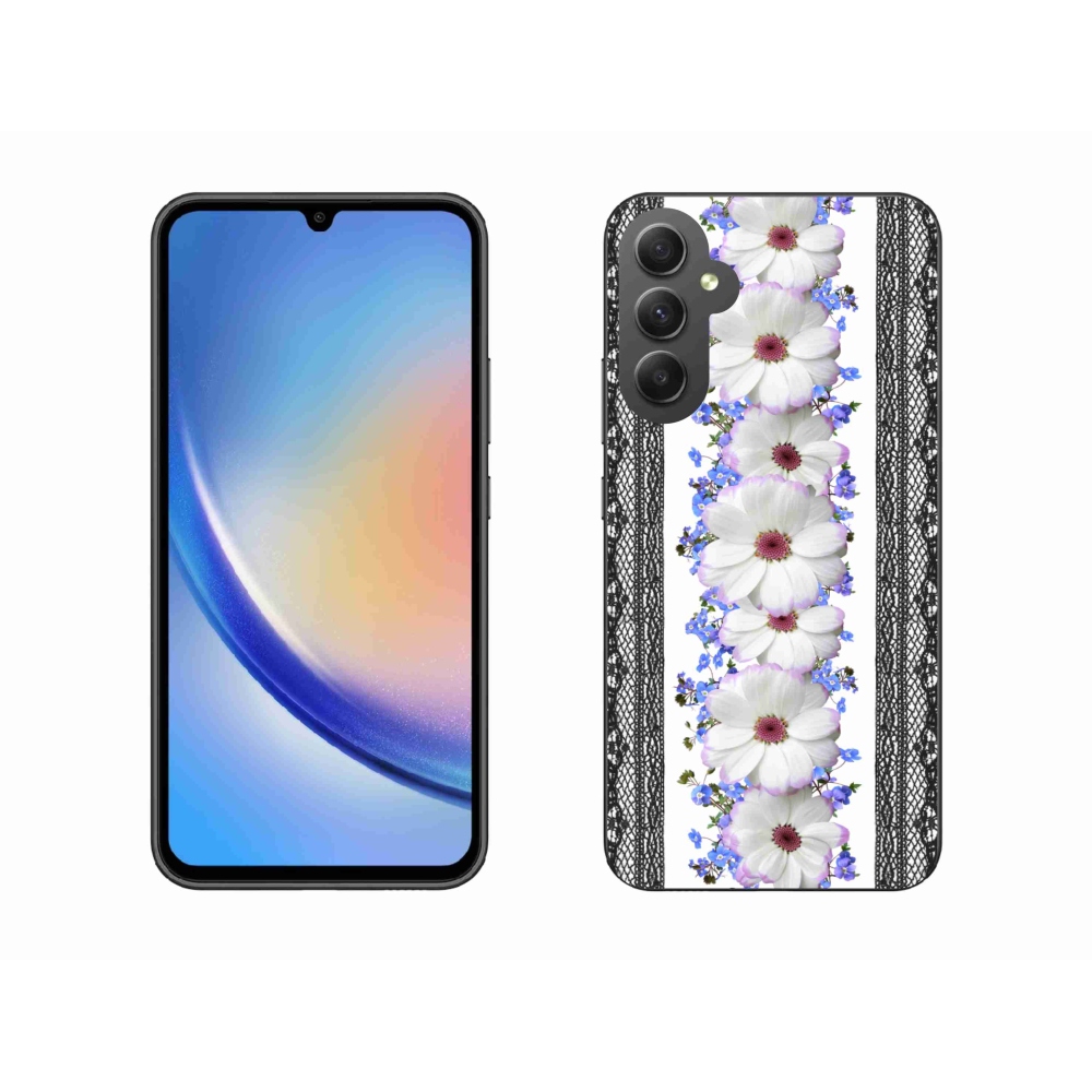 Gelový kryt mmCase na Samsung Galaxy A34 5G - květiny 8