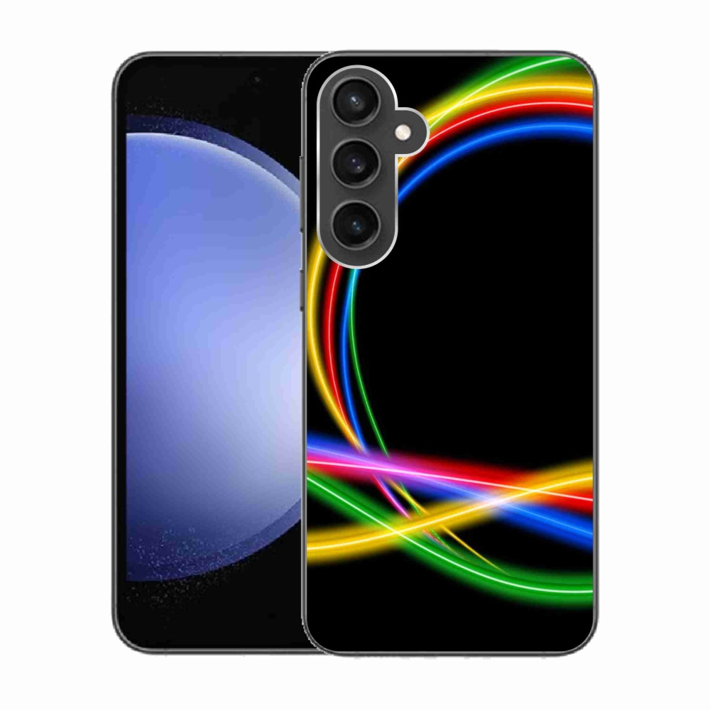 Gelový obal mmCase na Samsung Galaxy S23 FE - neonové kruhy