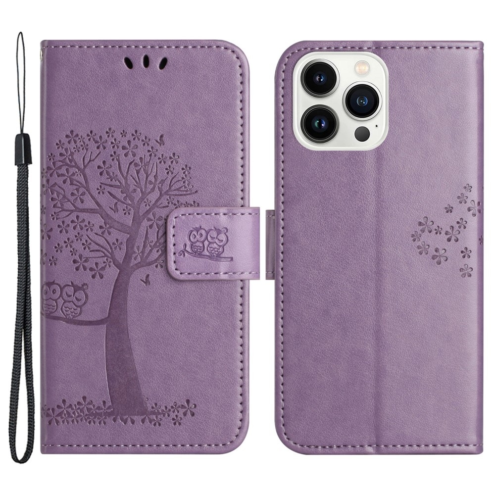 Tree knížkové pouzdro na iPhone 15 Pro Max - světlefialové