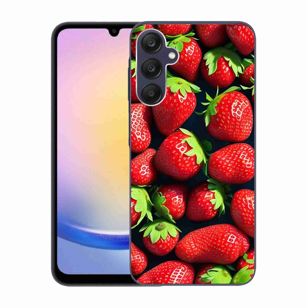 Gelový kryt mmCase na Samsung Galaxy A25 5G - jahody