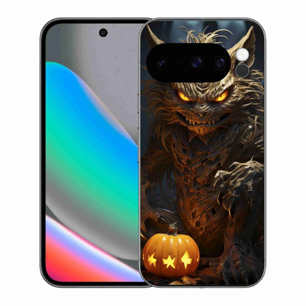 Gelový kryt mmCase na Google Pixel 10 Pro - halloweenská příšera