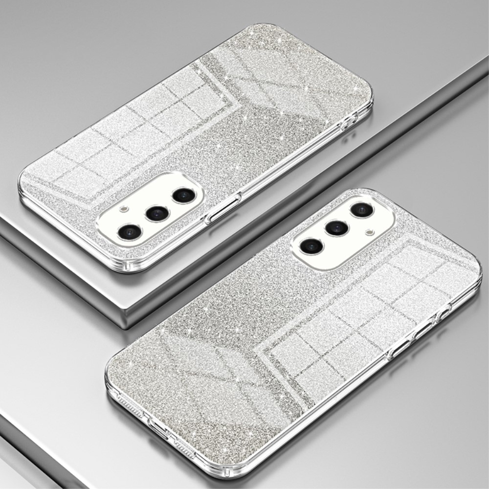 Cut gelový třpytivý obal na Samsung Galaxy S24+ - průhledný