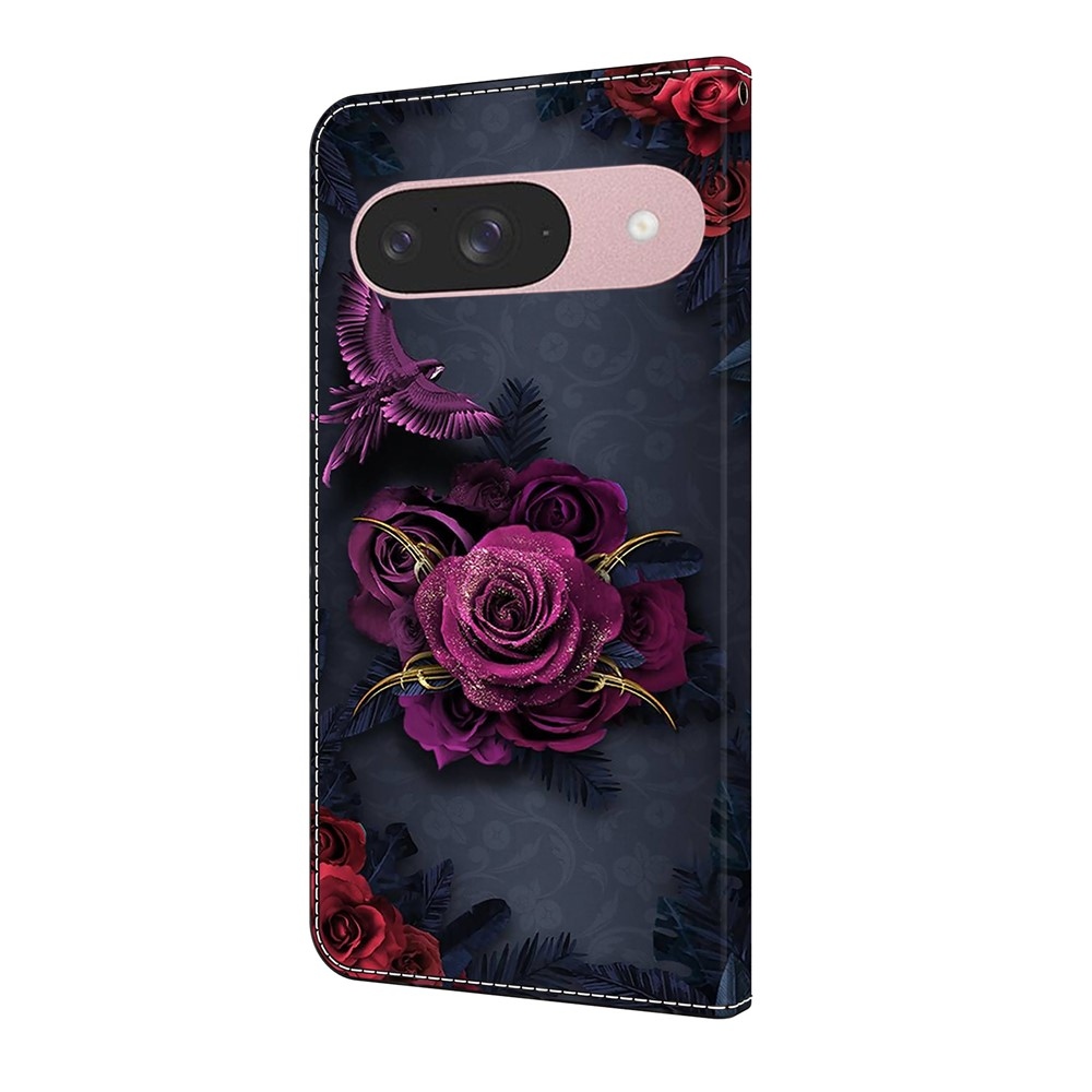 Smooth knížkové pouzdro na Google Pixel 10 Pro/Pixel 10 - fialový květ