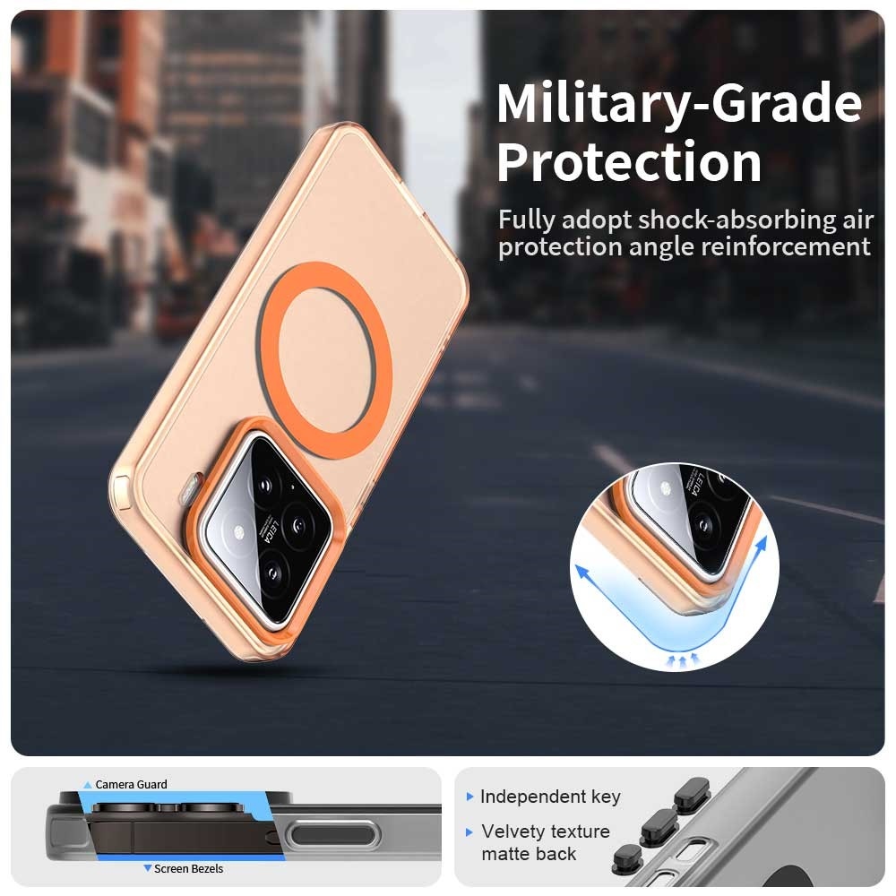 Candy gelový obal s MagSafe na Xiaomi 15 Pro - oranžový