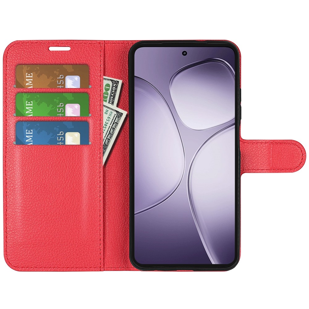 Litchi knížkové pouzdro na Xiaomi 14T Pro - červené