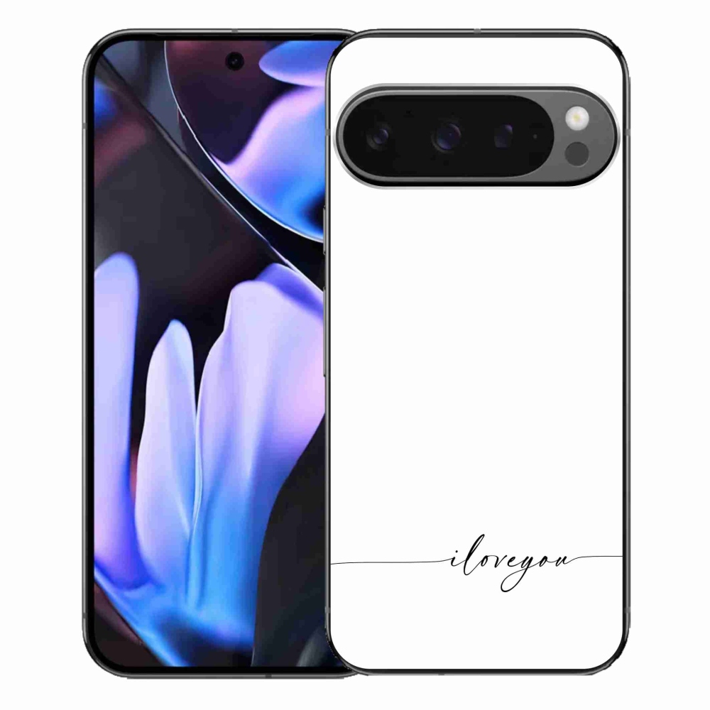 Gelový kryt mmCase na Google Pixel 9 Pro XL - I love you bílé pozadí