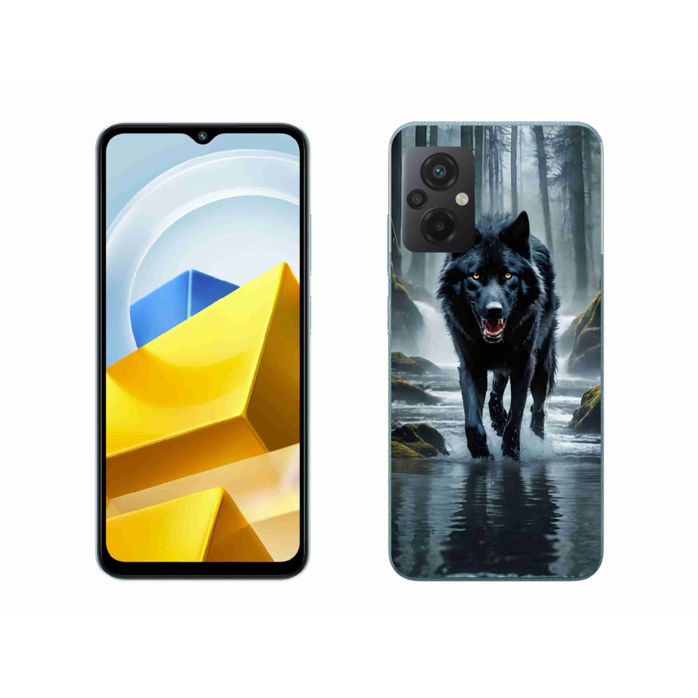 Gelový kryt mmCase na Xiaomi Poco M5 4G - černý vlk