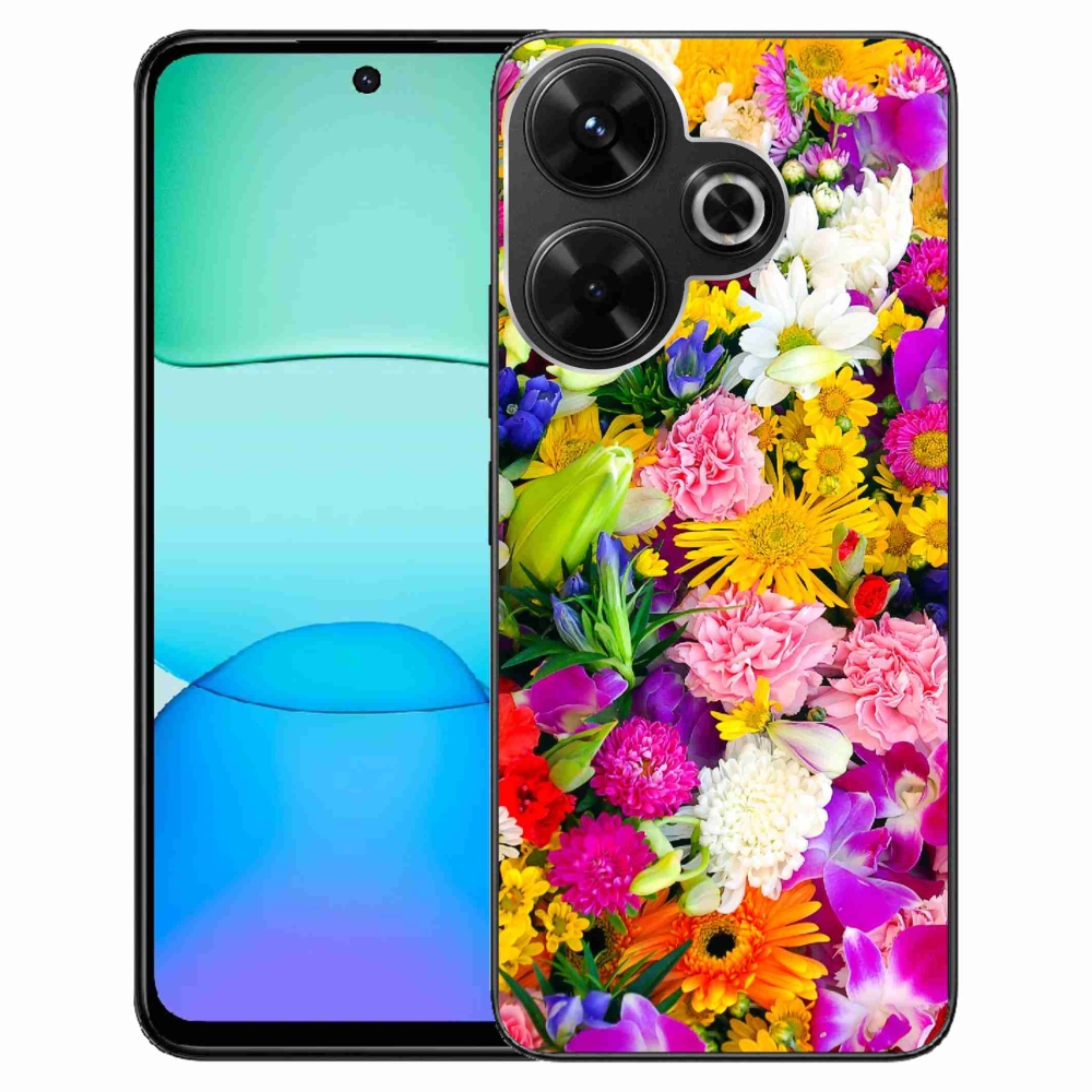 Gelový kryt mmCase na Xiaomi Redmi 13 4G/Poco M6 4G - květiny 12