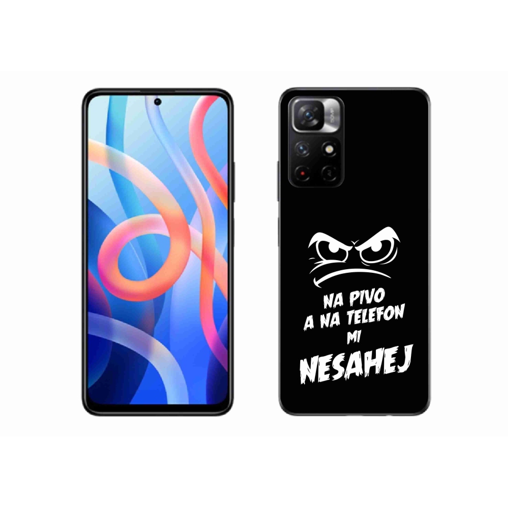 Gelový kryt mmCase na Xiaomi Redmi Note 11S 5G - pivní motiv 2 černé pozadí