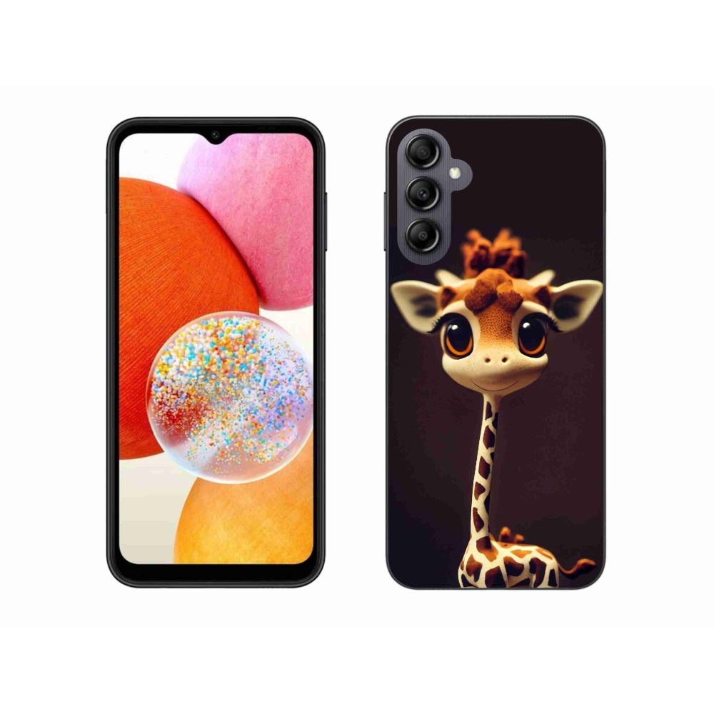 Gelový kryt mmCase na Samsung Galaxy A14 4G/5G - malá žirafa