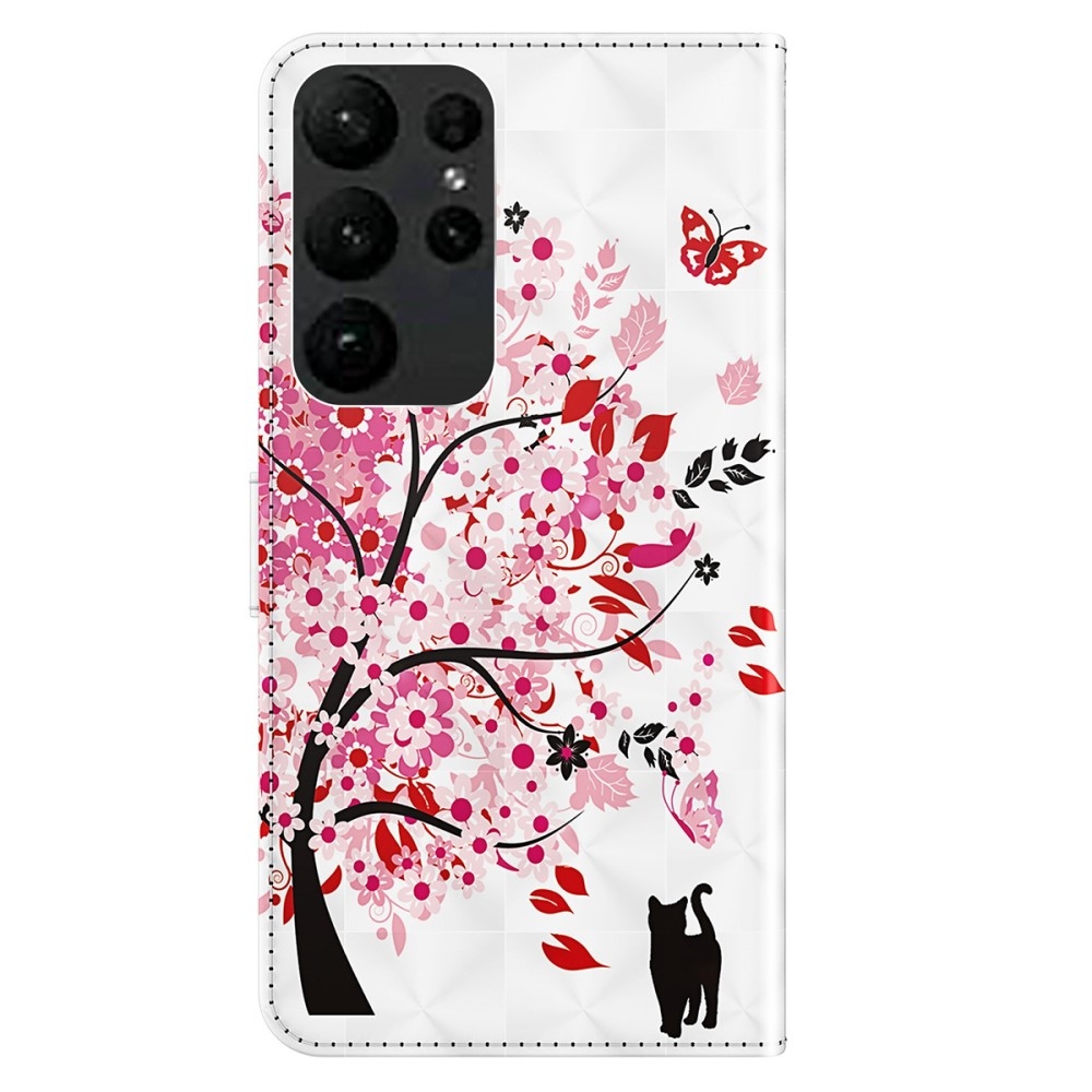 Print knížkové pouzdro na Samsung Galaxy S24 Ultra - rozkvetlý strom