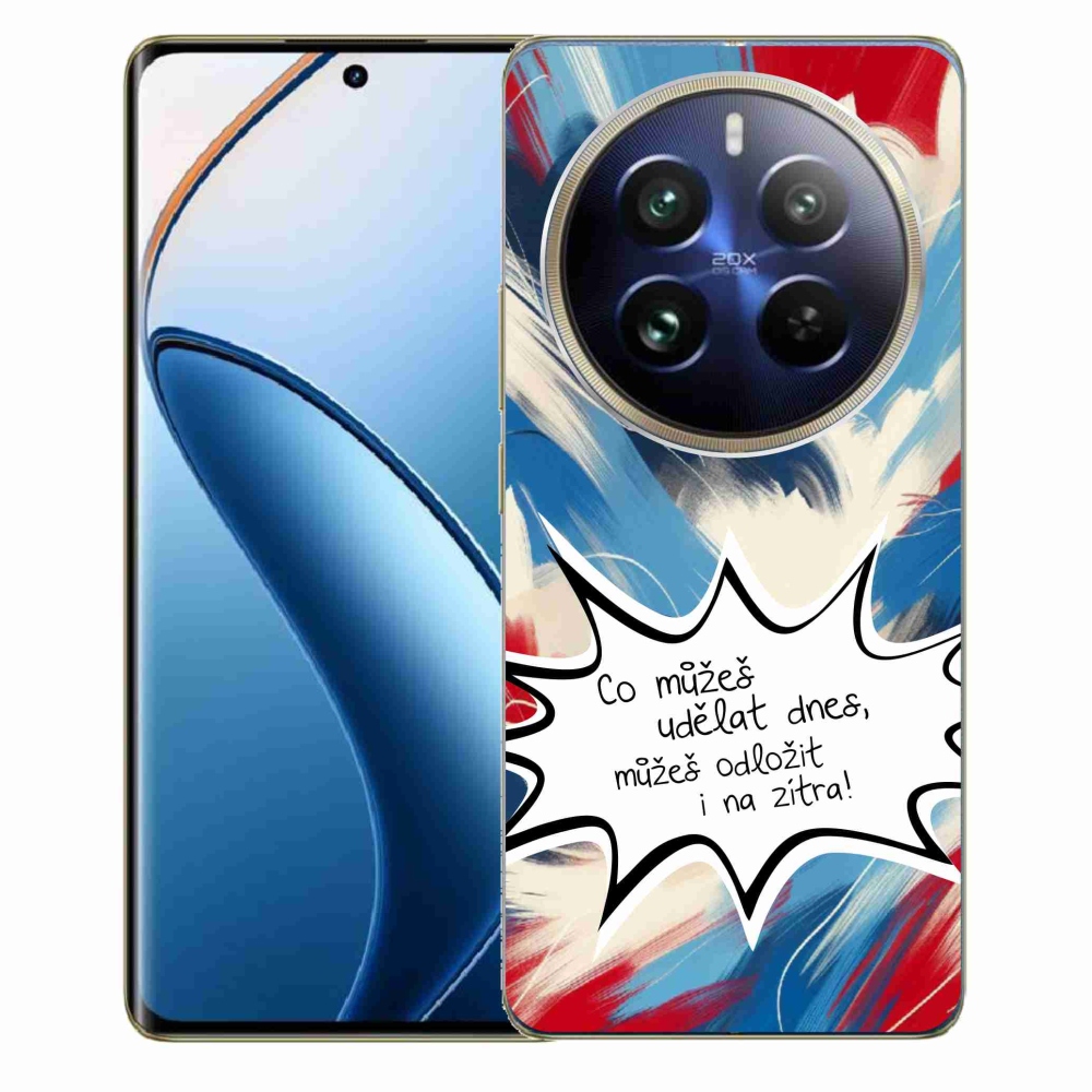 Gelový kryt mmCase na Realme 12 Pro 5G/12 Pro+ 5G - vtipný text 9 bílé pozadí