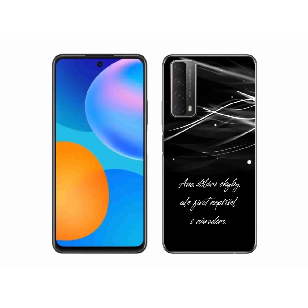 Gelový kryt mmCase na Huawei P Smart (2021) - citát černé pozadí