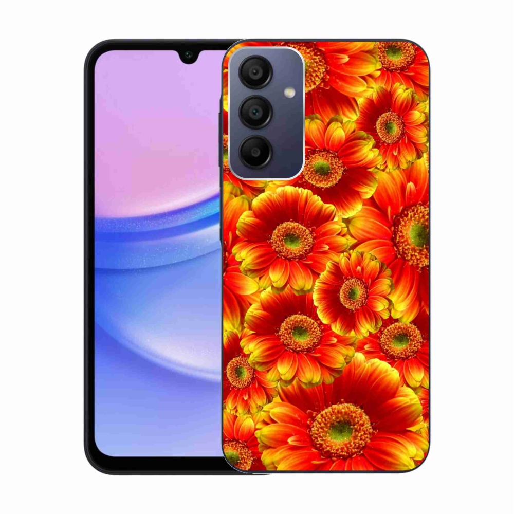 Gelový kryt mmCase na Samsung Galaxy A15 4G/5G - gerbera 1
