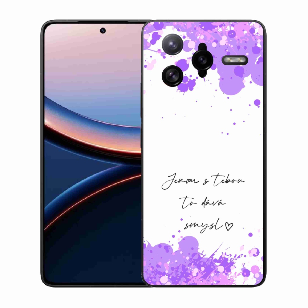 Gelový kryt mmCase na Xiaomi Poco F7 Ultra - zamilovaný text bílé pozadí