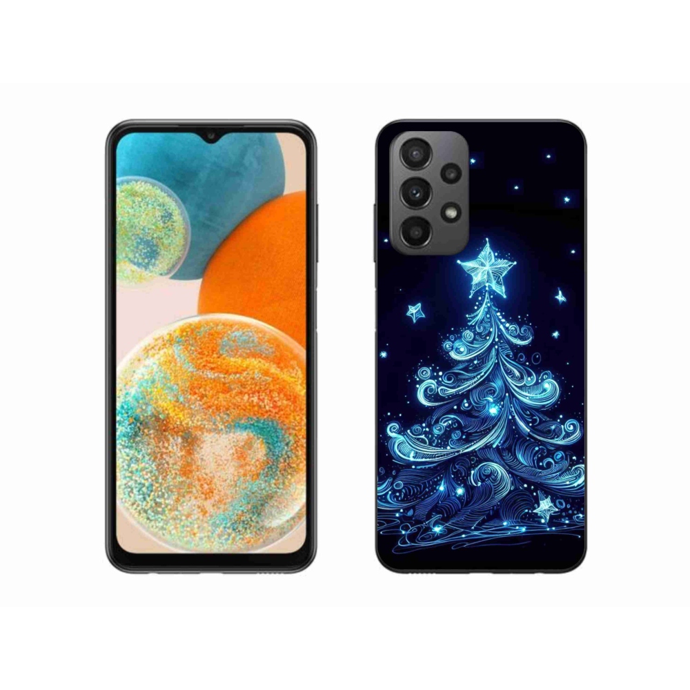 Gelový kryt mmCase na Samsung Galaxy A23 4G/5G - neonový vánoční stromek 4