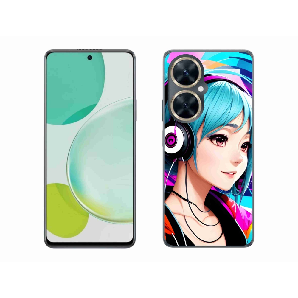 Gelový kryt mmCase na Huawei Nova 11i - dívka se sluchátky