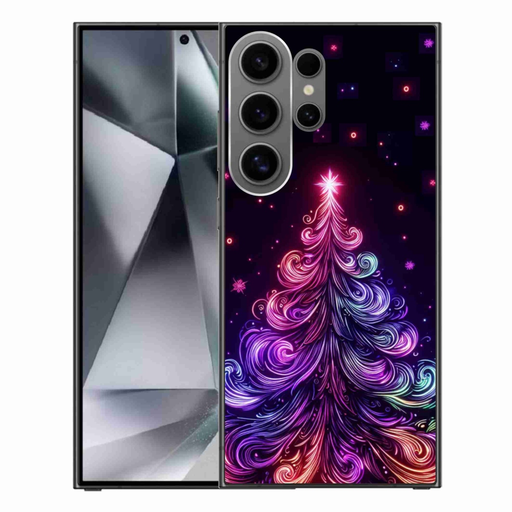 Gelový kryt mmCase na Samsung Galaxy S24 Ultra - neonový vánoční stromek 1