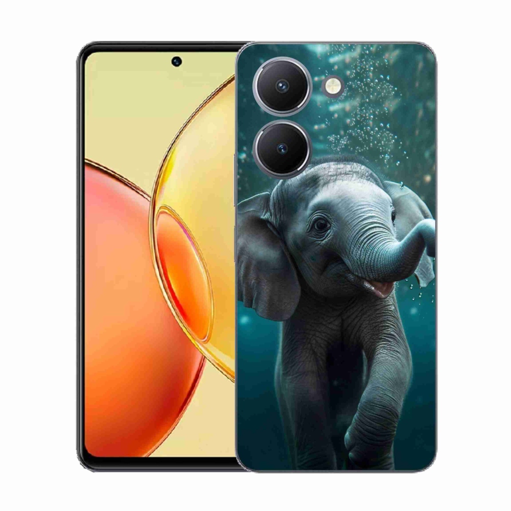 Gelový kryt mmCase na Vivo Y36 - slůně pod vodou